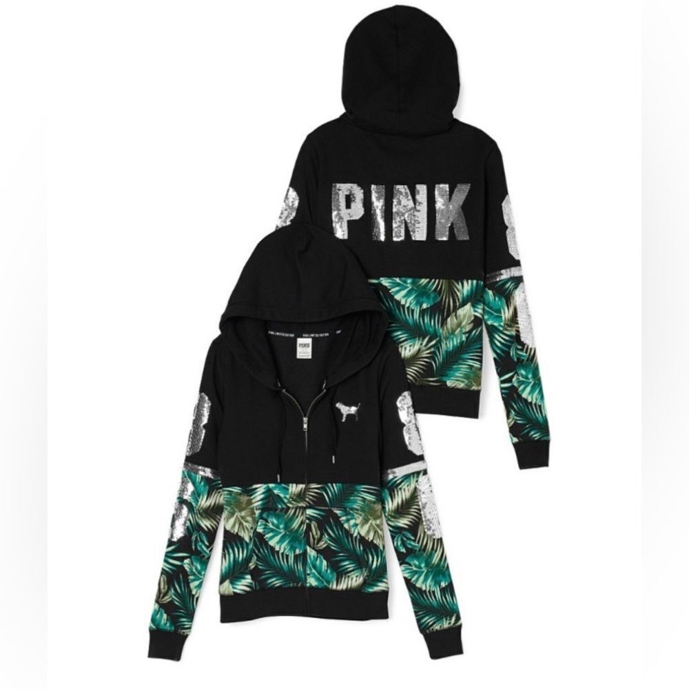 Victoria’s Secret Pink Bling Fern Limited Edition Hoodie XS